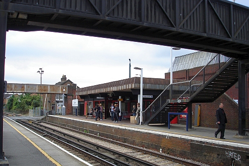 Old and new Egham footbridges